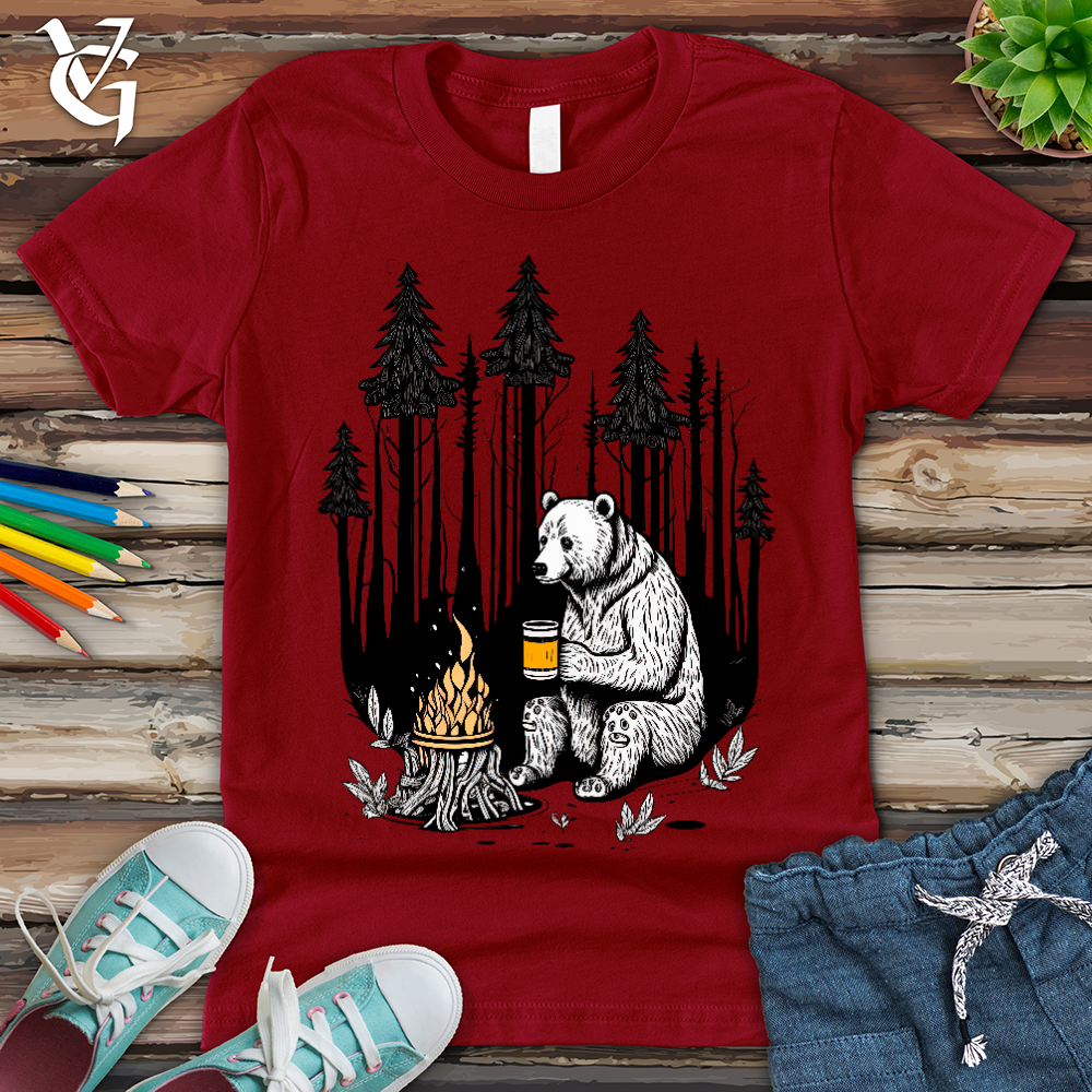 Viking Goods Bear Happy Hour Youth Tee Cardinal / L