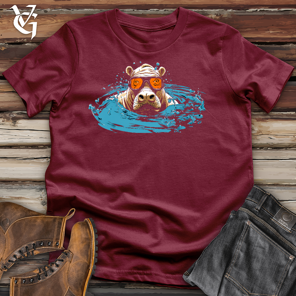 Viking Goods Chillin Hippo Cotton Tee Cardinal / L