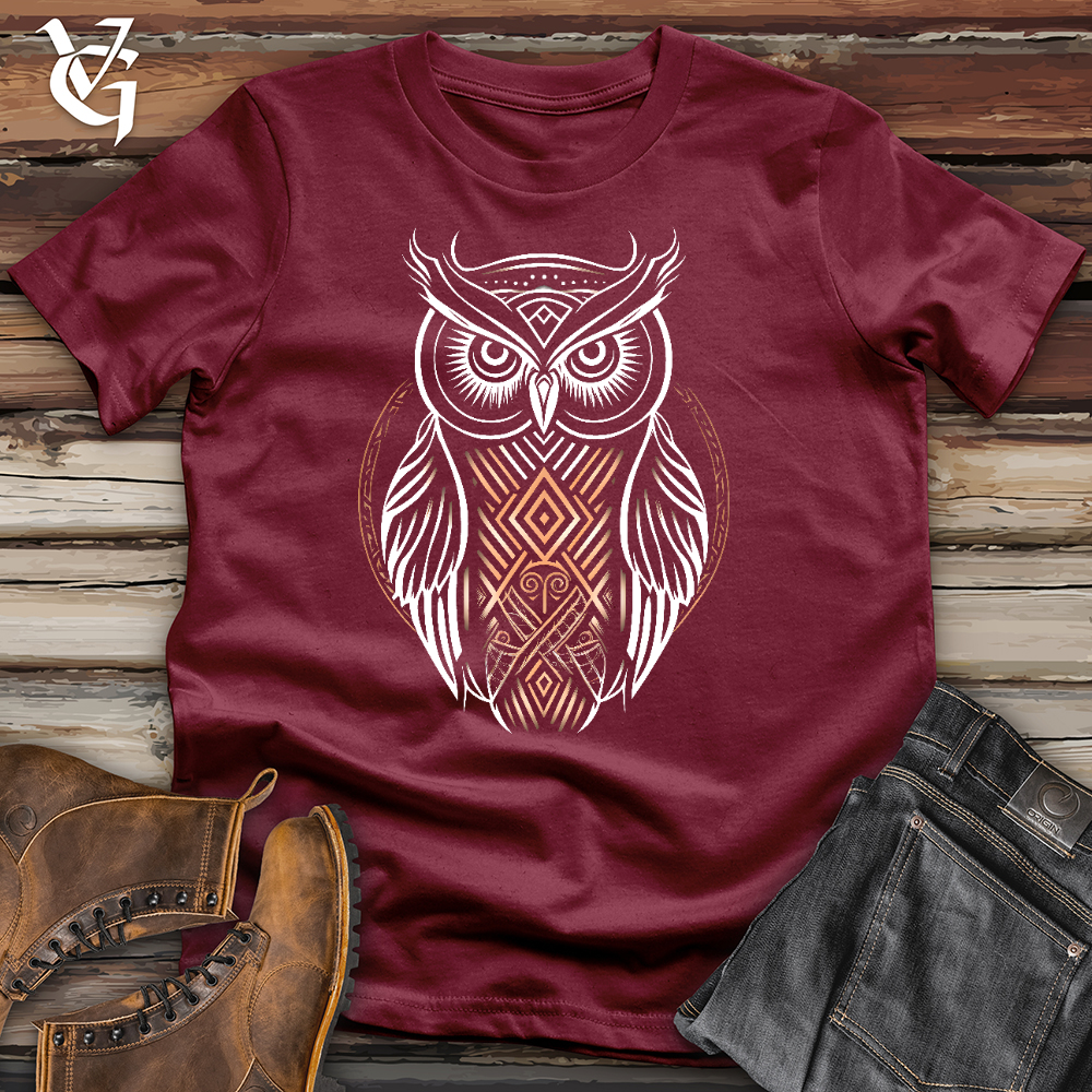 Viking Goods Curious Owl Cotton Tee Cardinal / L