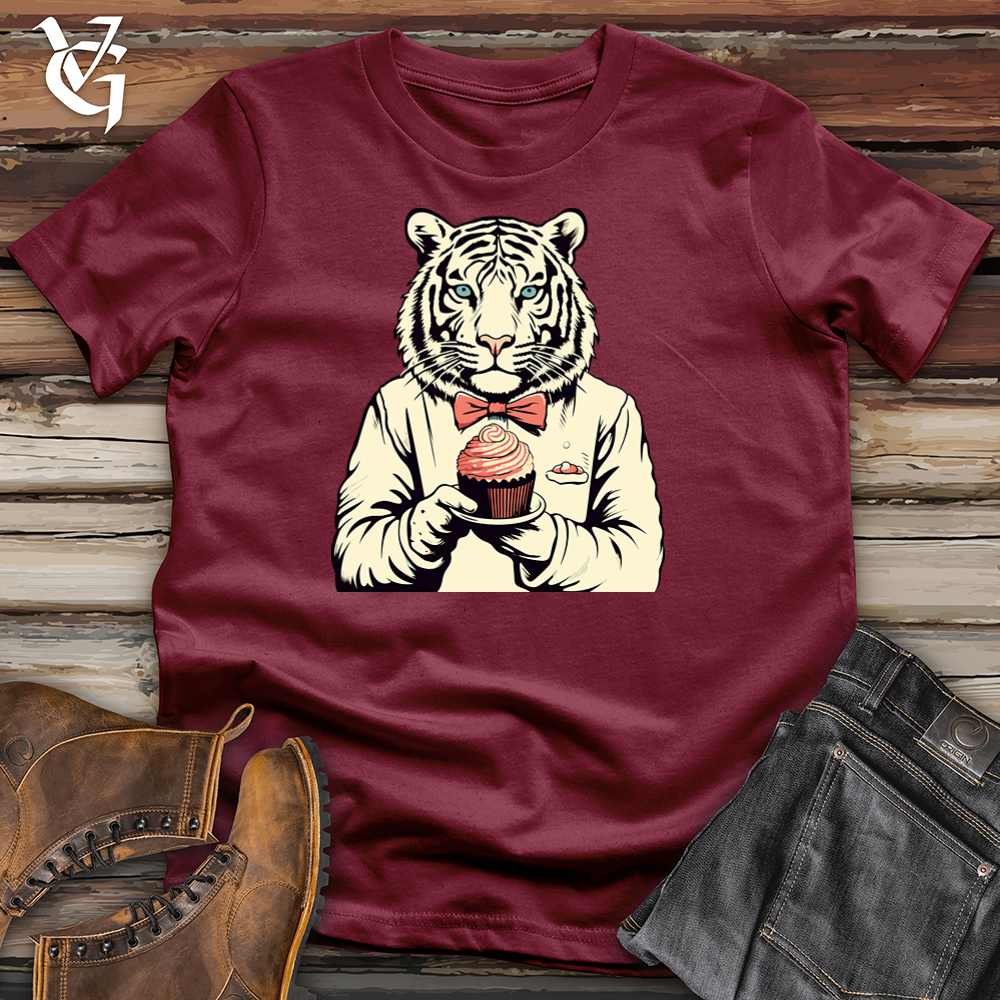 Viking Goods Dapper Tiger Treat Cotton Tee Cardinal / L