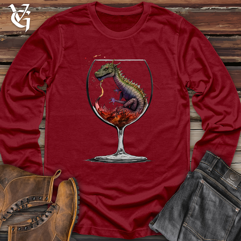 Viking Goods Dragons Drink Long Sleeve Cardinal / L