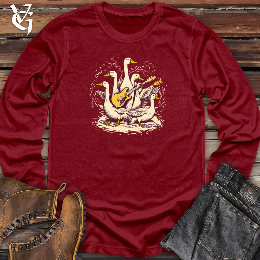 Viking Goods Feathered Rock Riffs Long Sleeve Cardinal / L