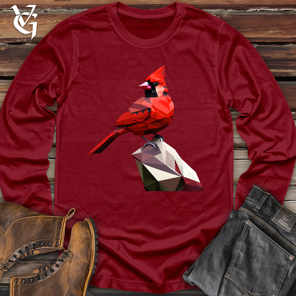Viking Goods Geometric Cardinal Bird Long Sleeve Cardinal / L