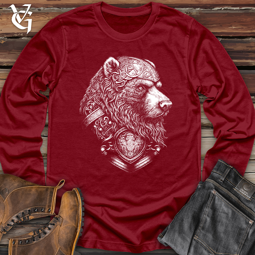 Viking Goods Handsome Celtic Bear Long Sleeve Cardinal / L