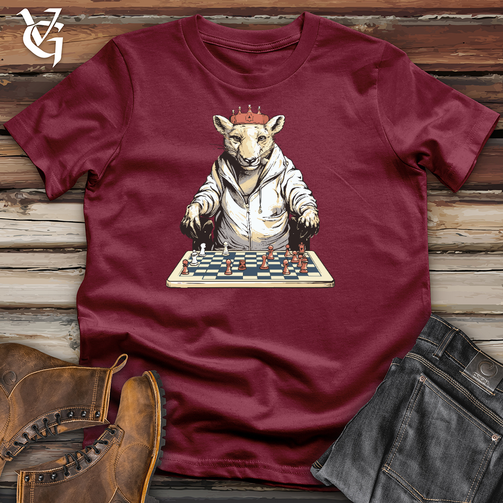 Viking Goods Mouse Playing Chess Cotton Tee Cardinal / L