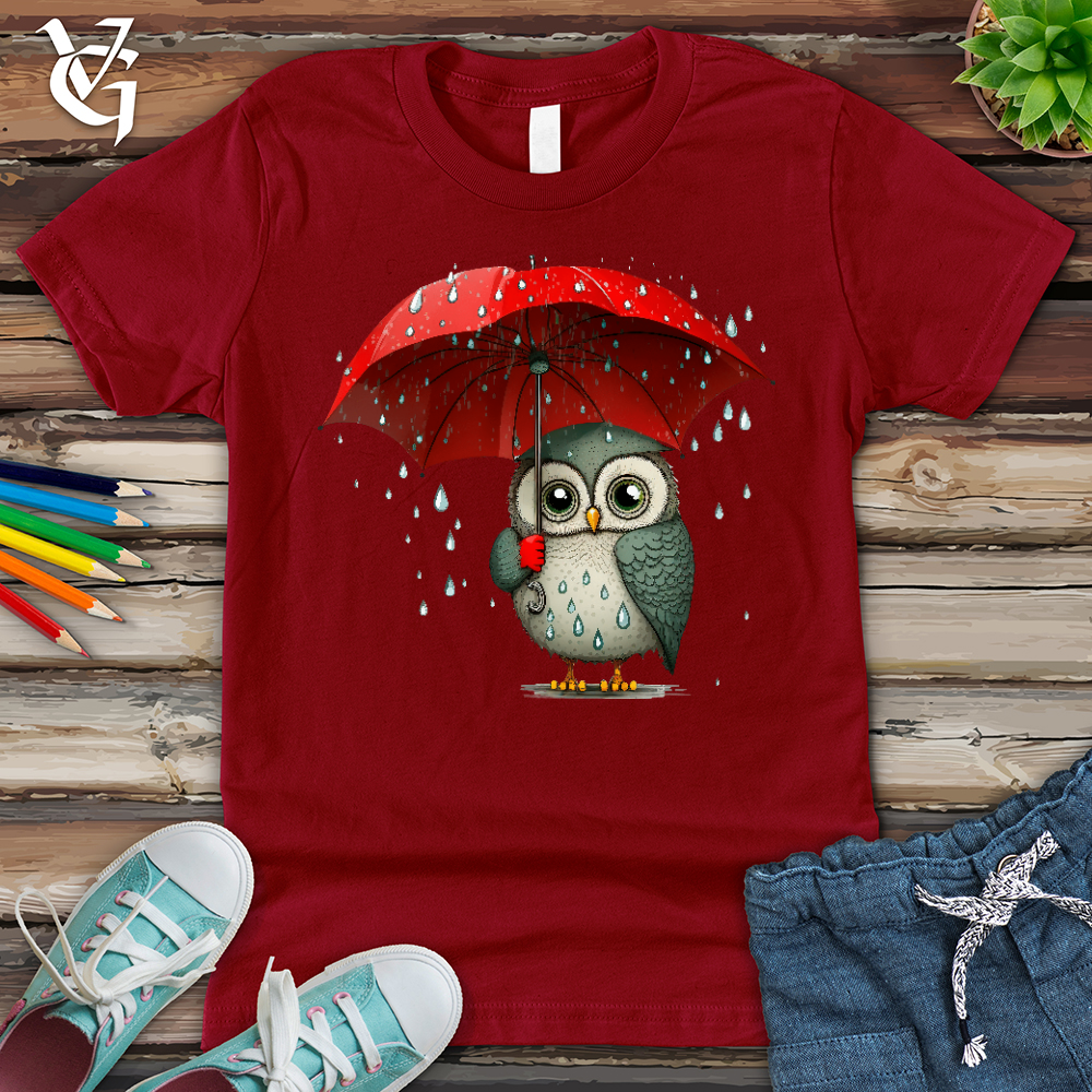 Viking Goods Owl in the Rain Youth Tee Cardinal / L