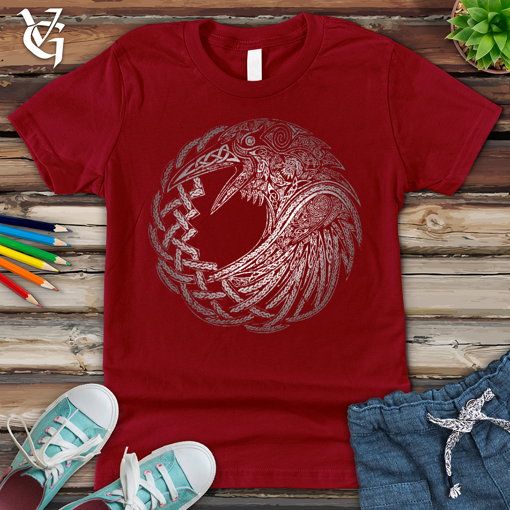 Viking Goods Silver Glass Raven Youth Tee Cardinal / L