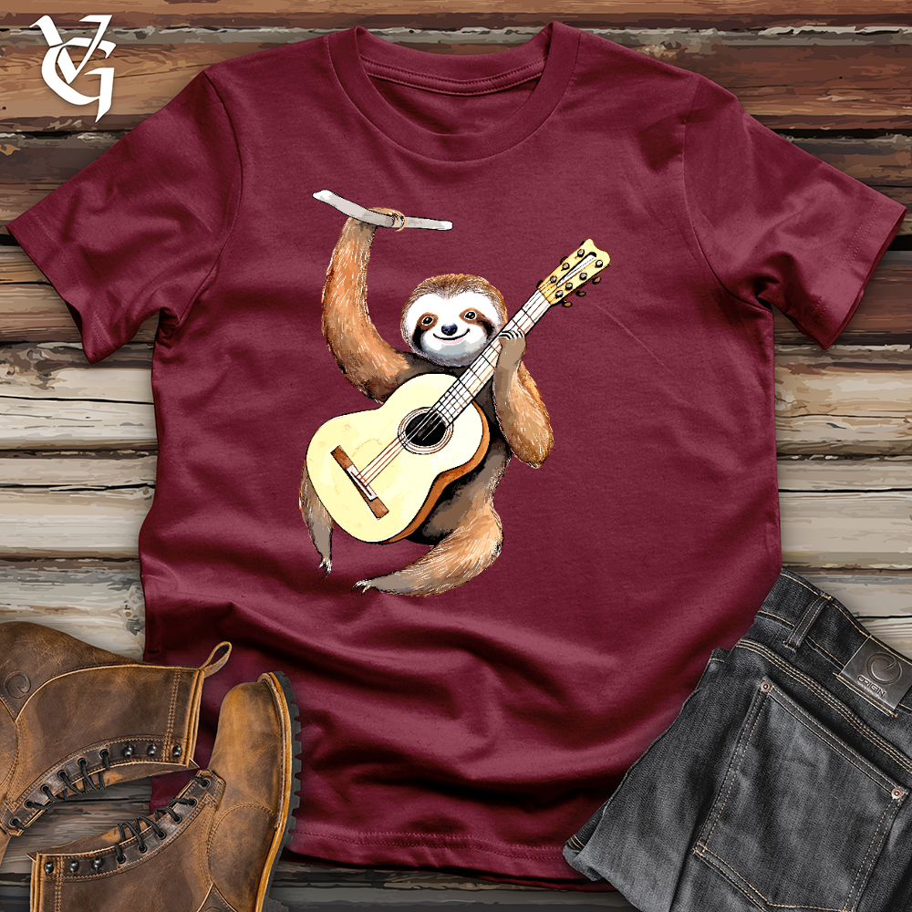 Viking Goods Sloth Guitarist Cotton Tee Cardinal / L