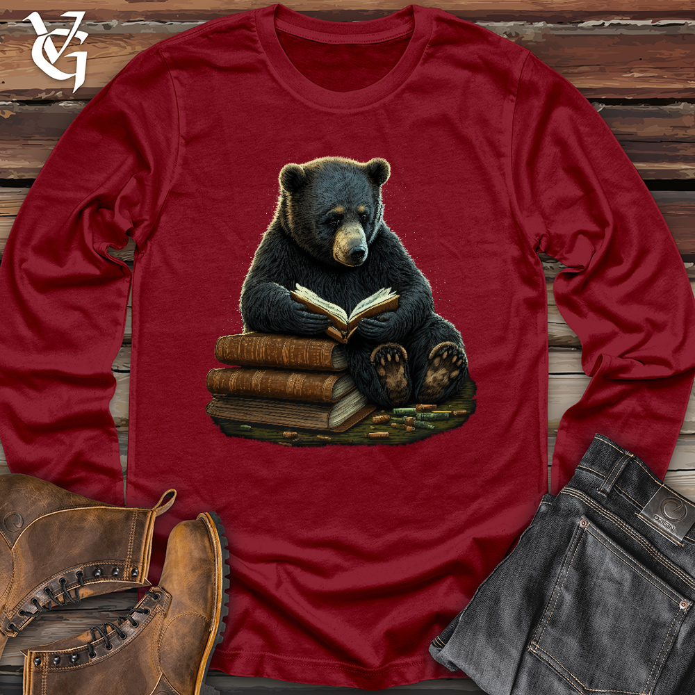 Viking Goods Studious Bear Long Sleeve Cardinal / L