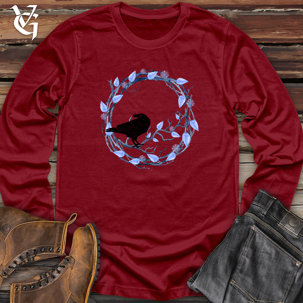Viking Goods Winter Wreath Watcher Long Sleeve Cardinal / L