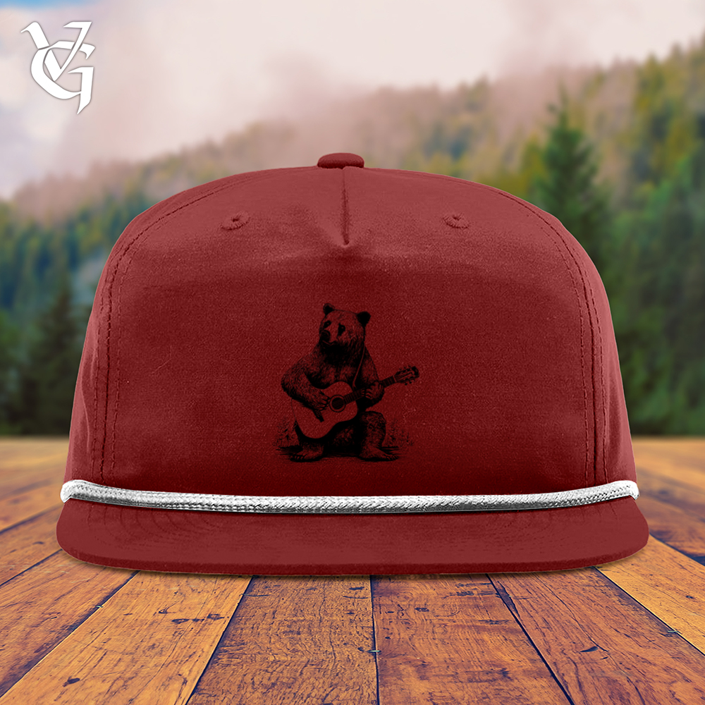 Viking Goods Bear Guitarist Snapback Cap Cardinal/ White