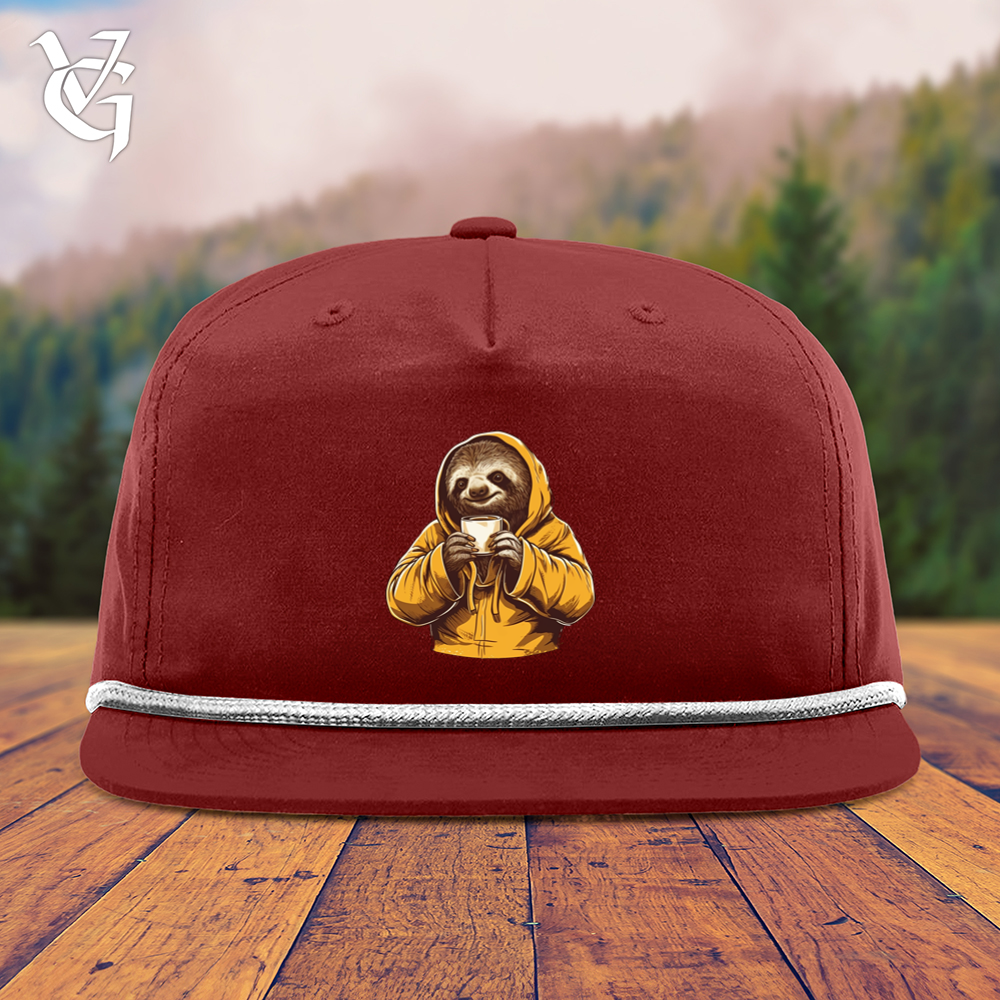 Viking Goods Sloth Coffee Snapback Cap Cardinal/ White
