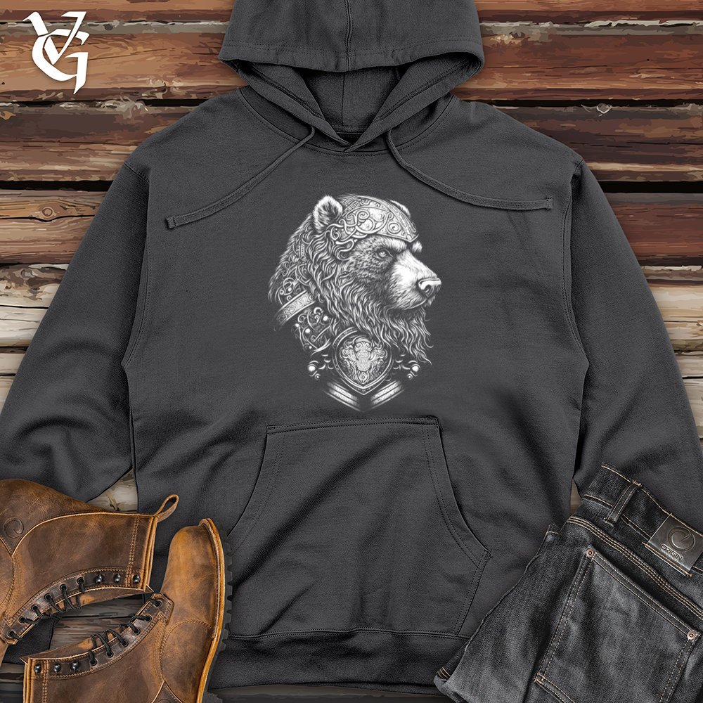 Viking Goods Handsome Celtic Bear Midweight Hooded Sweatshirt Charcoal / L