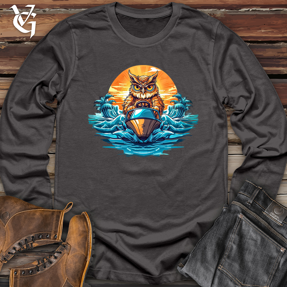 Viking Goods Owl Boating Softstyle Long Sleeve Charcoal / L