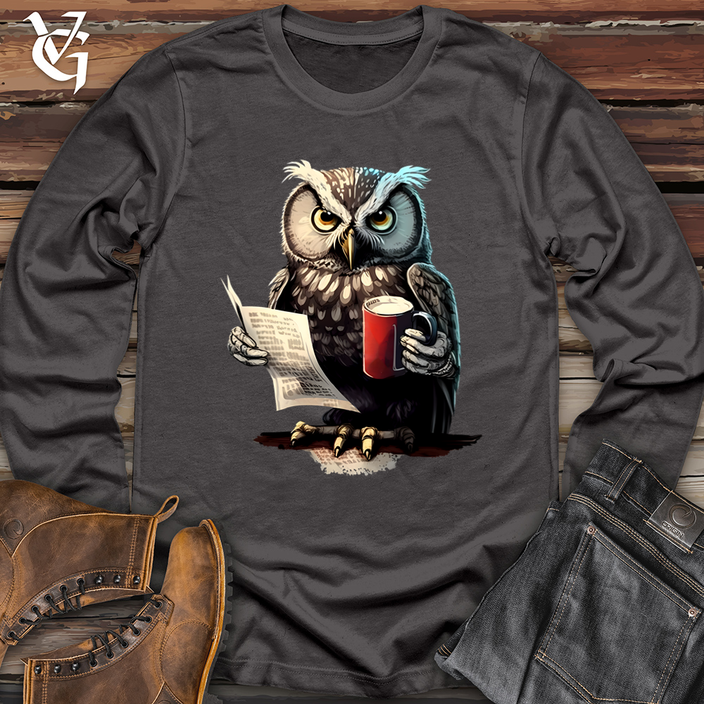 Viking Goods Owl Boss Softstyle Long Sleeve Charcoal / L