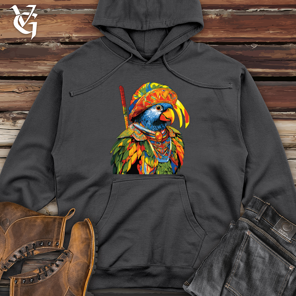 Viking Goods Parrot Warrior Splendor Midweight Hooded Sweatshirt Charcoal / L