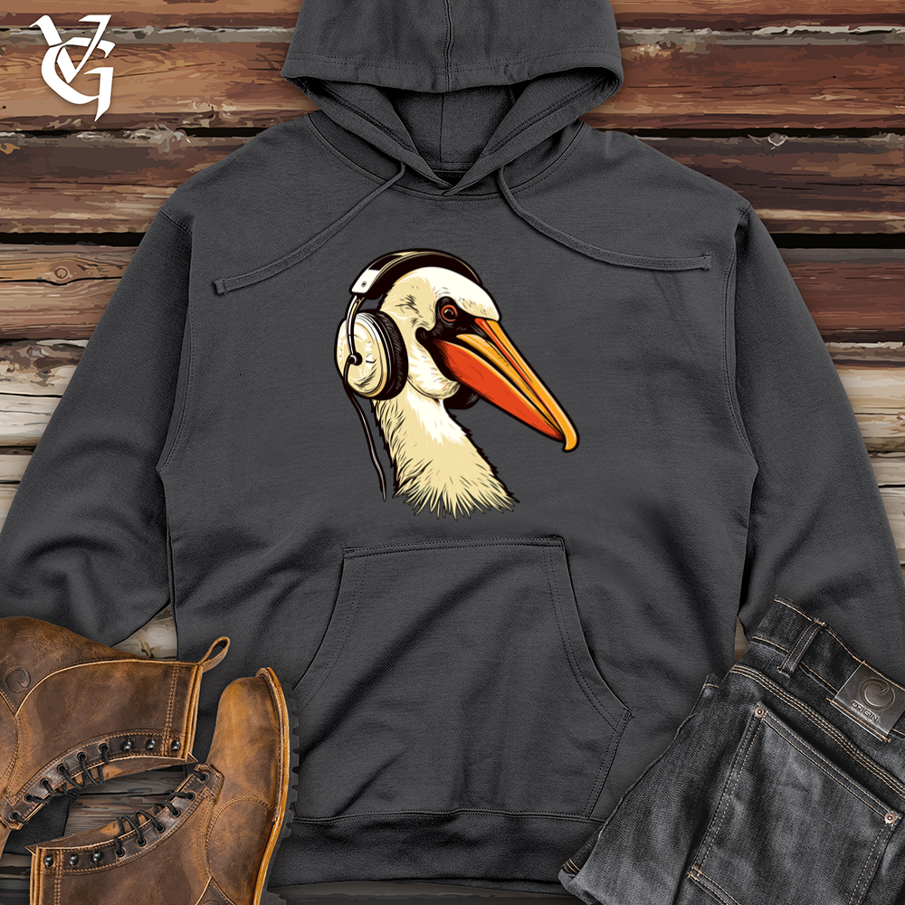 Viking Goods Pelican Headphone Harmony Midweight Hooded Sweatshirt Charcoal / L