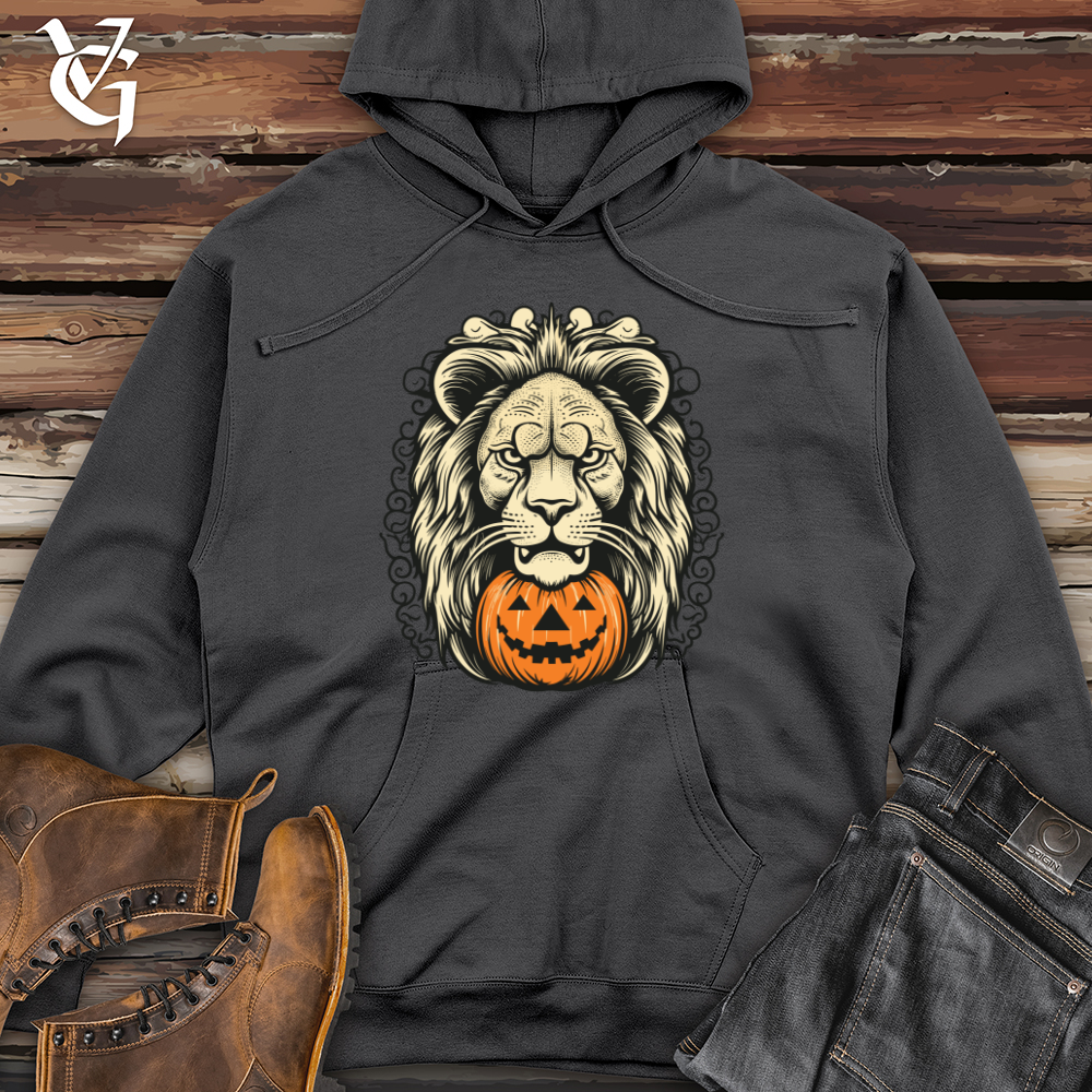 Viking Goods Regal Pumpkin Carver Midweight Hooded Sweatshirt Charcoal / L