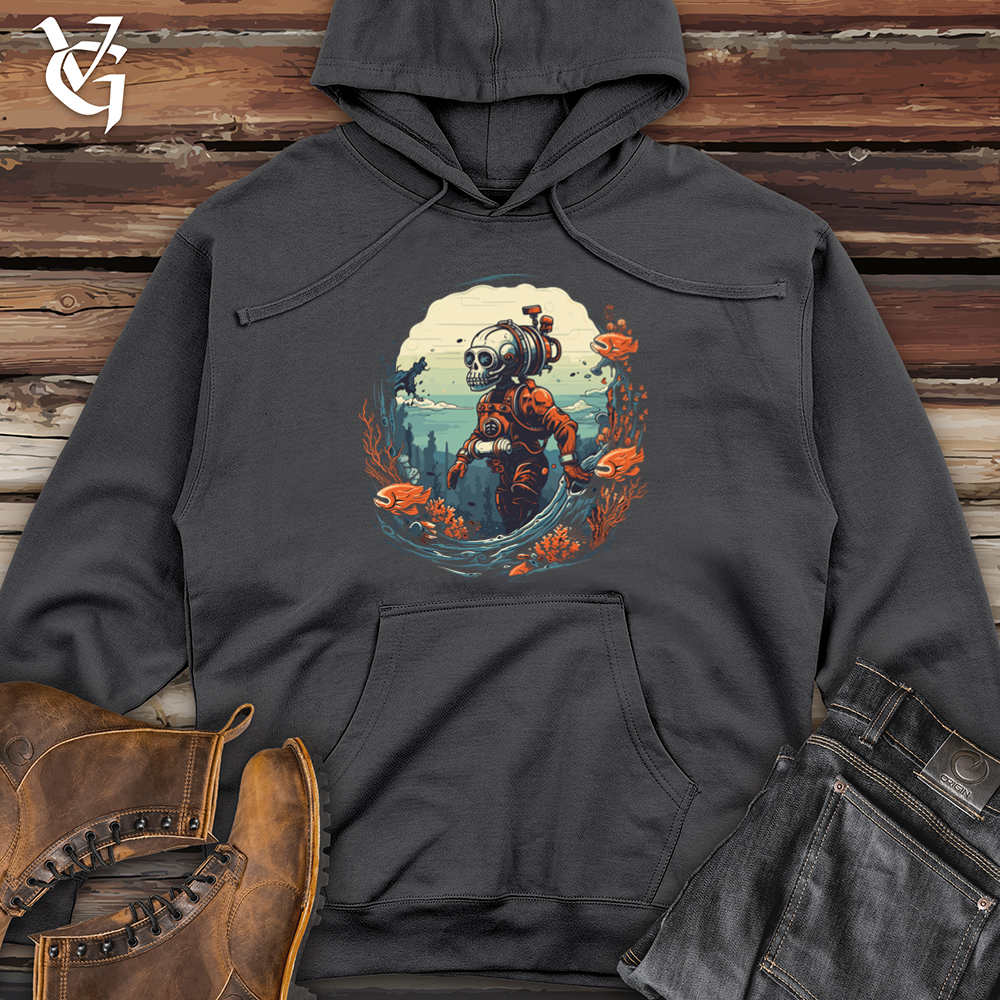 Viking Goods Retro Submarine Explorer Midweight Hooded Sweatshirt Charcoal / L