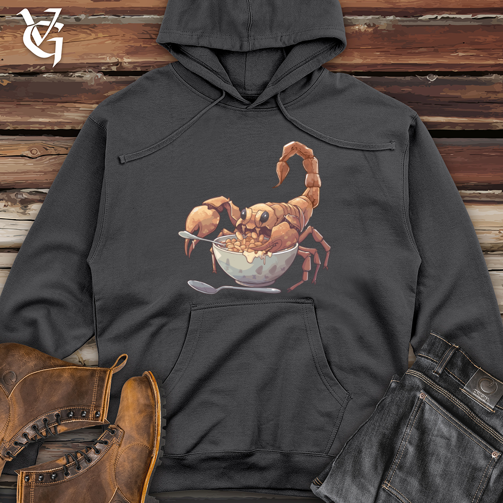 Viking Goods Scorpion Cereal Feast Midweight Hooded Sweatshirt Charcoal / L