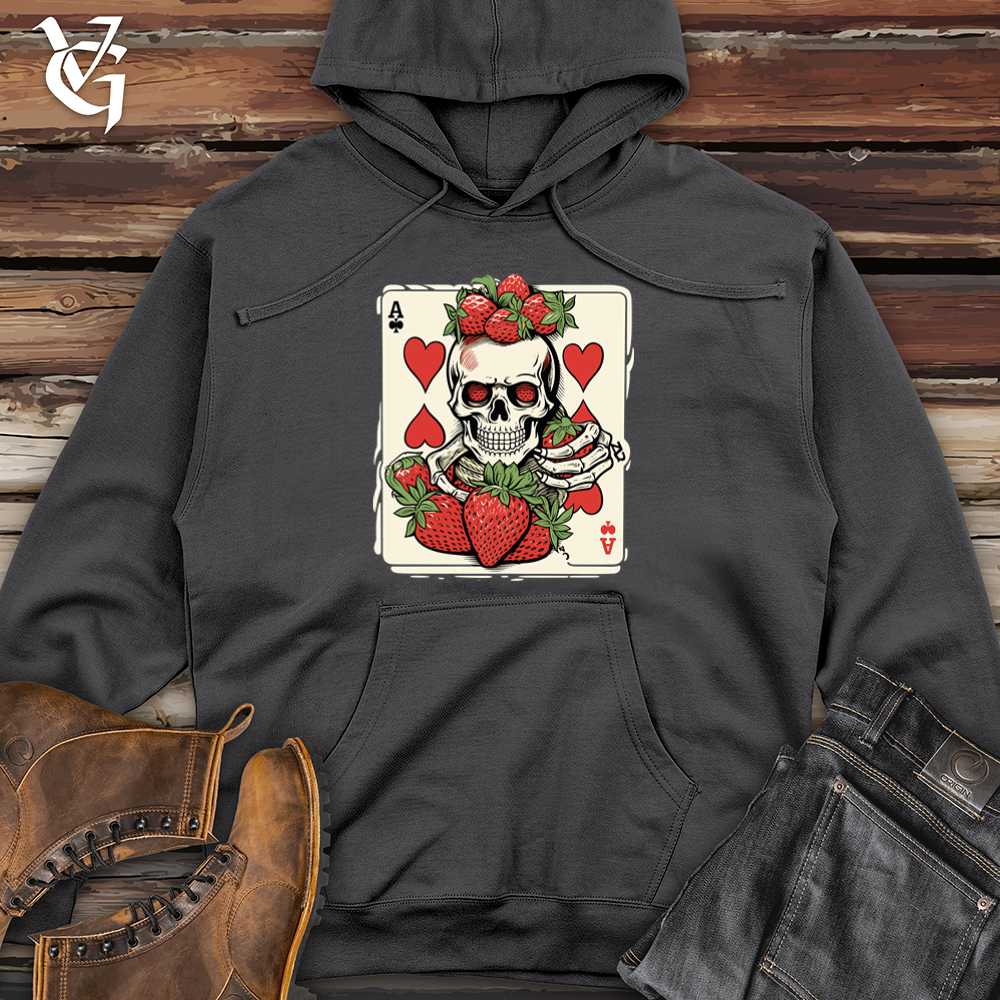 Viking Goods Spirited Strawberry Gamble Midweight Hooded Sweatshirt Charcoal / L
