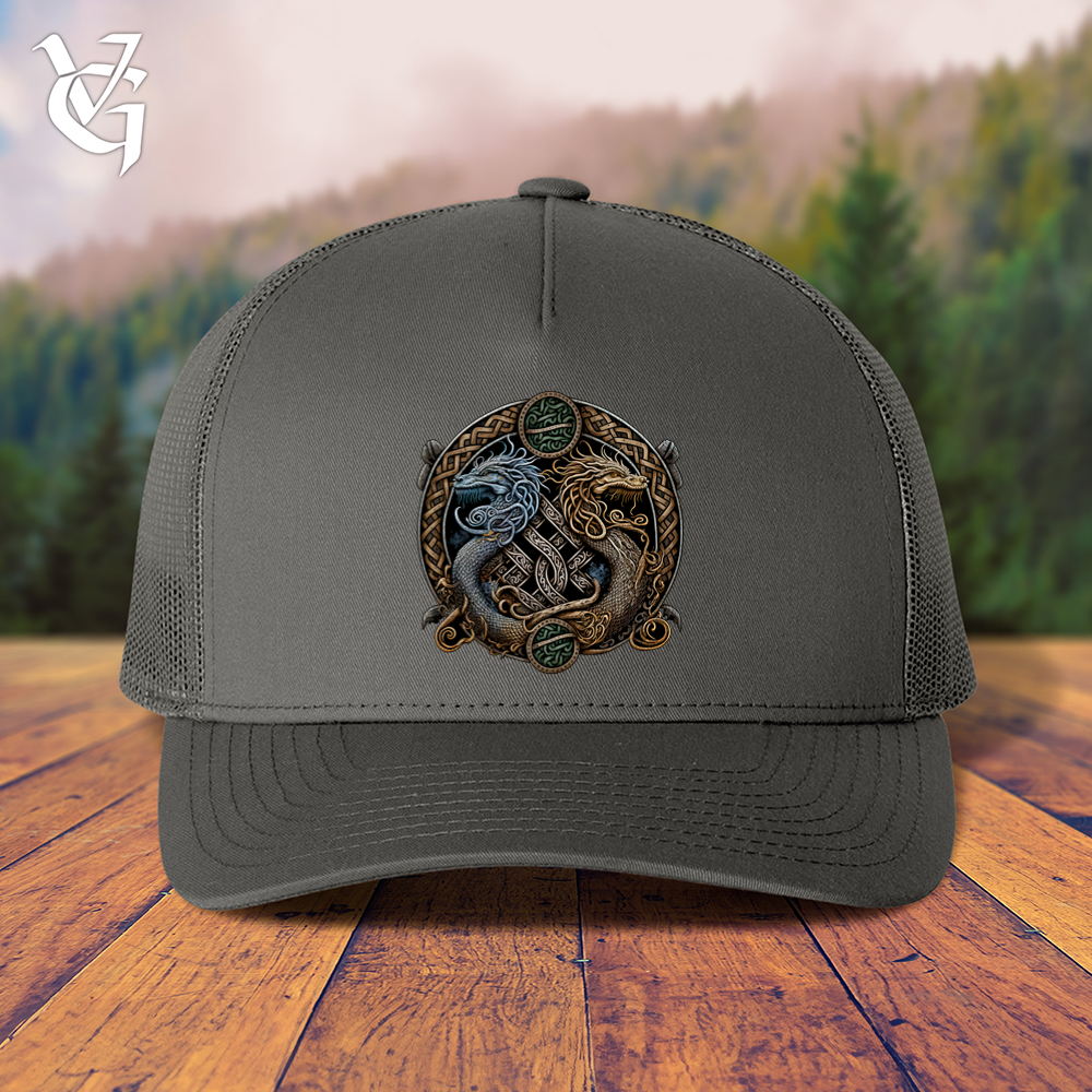 Viking Goods Two Dragons Trucker Cap Charcoal