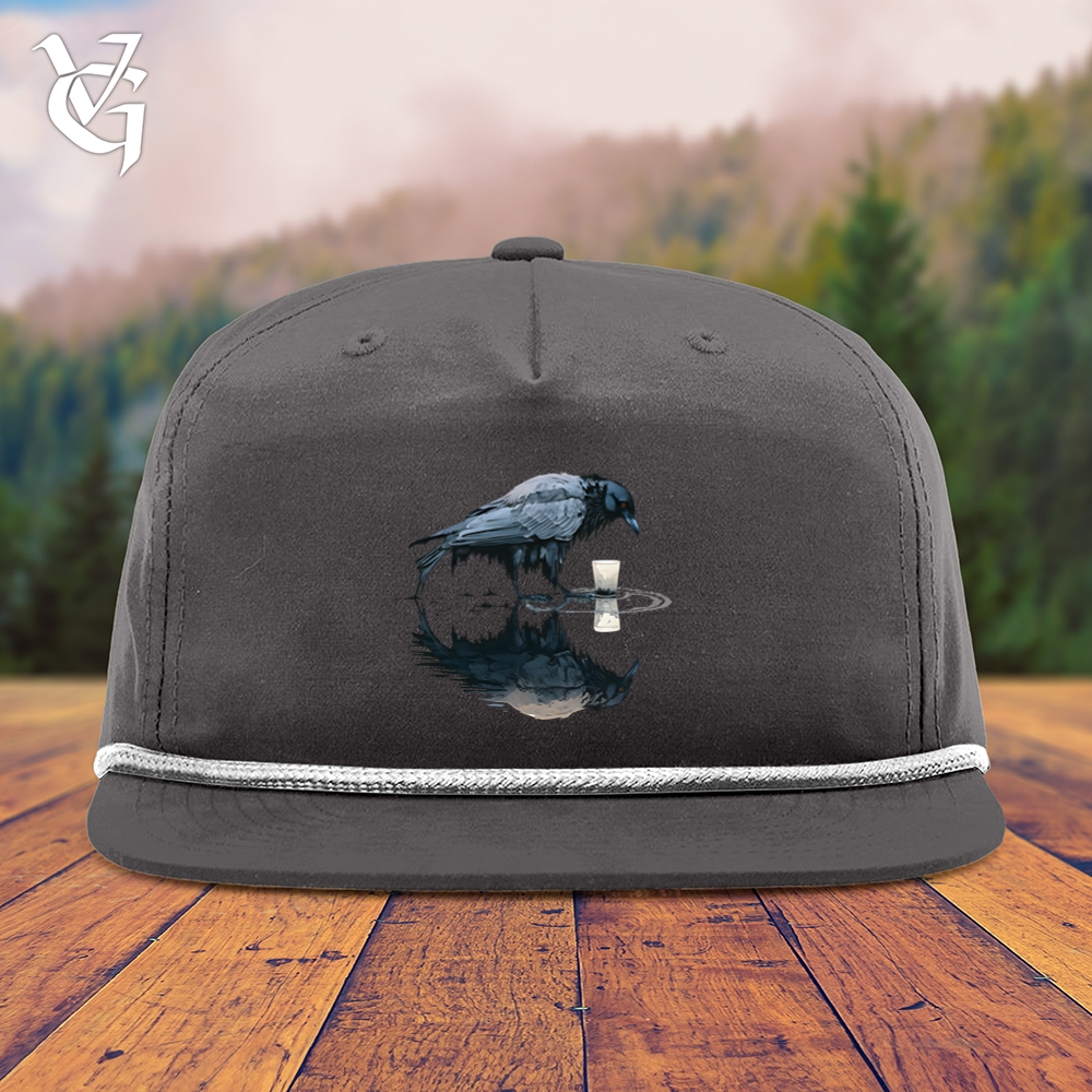 Viking Goods Raven Reflection Snapback Cap Charcoal/ White