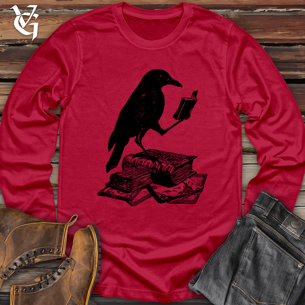 Viking Goods A Little Light Reading Softstyle Long Sleeve Cherry Red / L