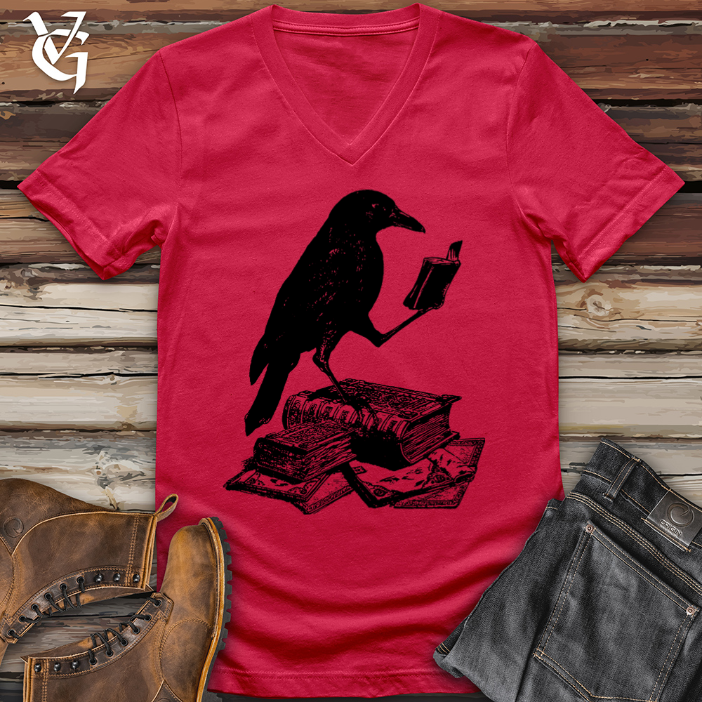 Viking Goods A Little Light Reading V-Neck Cherry Red / L