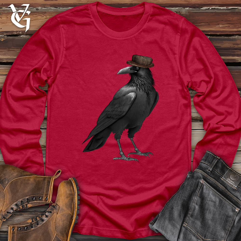 Viking Goods Crow Cap Softstyle Long Sleeve Cherry Red / L