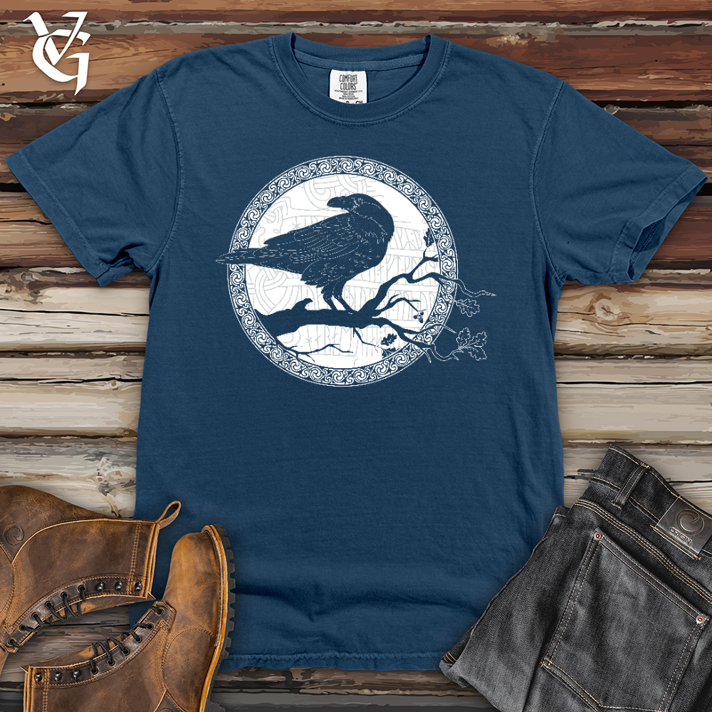 Viking Goods White Winter Raven Heavy Cotton Comfort Colors Tee China Blue / L