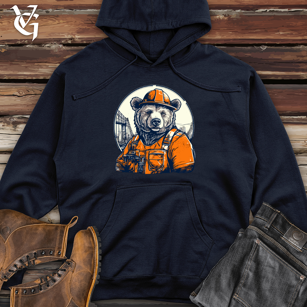 Viking Goods Bear Builders Brigade Midweight Hooded Sweatshirt Classic Navy / L