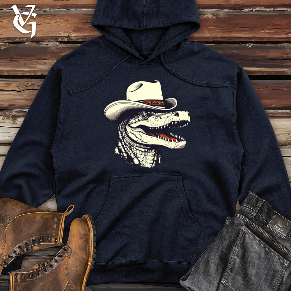 Viking Goods Crocodile Marshland Cowboy Swagger Midweight Hooded Sweatshirt Classic Navy / L
