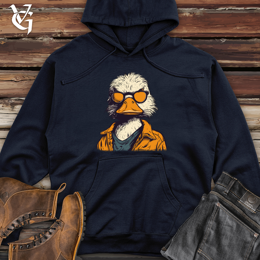 Viking Goods Duck Poised Quack Midweight Hooded Sweatshirt Classic Navy / L