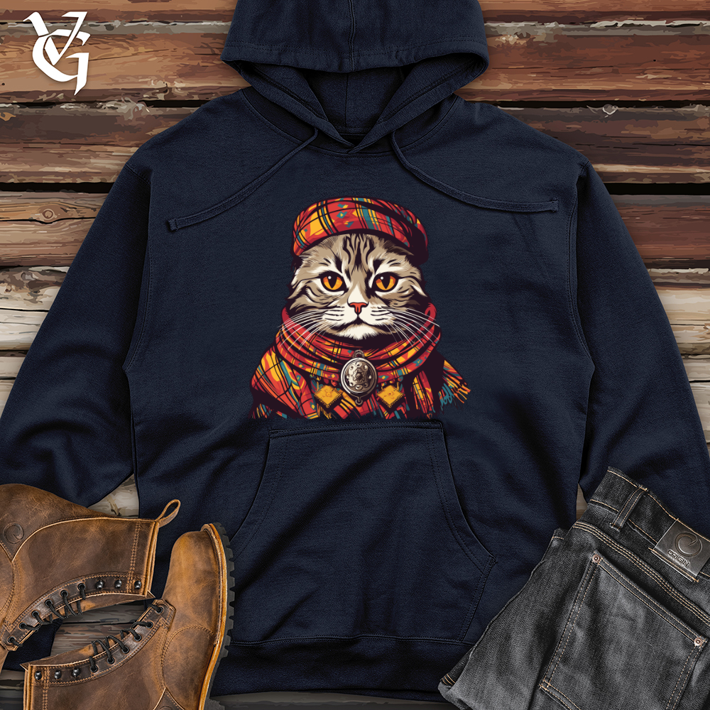 Viking Goods Feline Highland Wanderer Midweight Hooded Sweatshirt Classic Navy / L