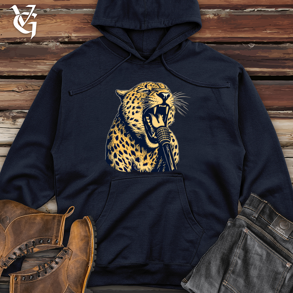 Viking Goods Leopard Rockstar Roar Midweight Hooded Sweatshirt Classic Navy / L