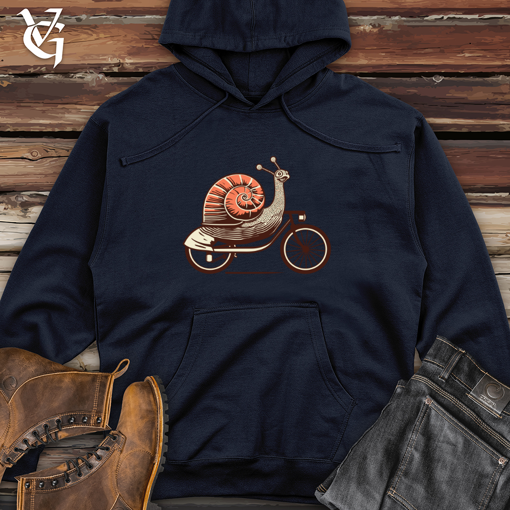 Viking Goods Pedal Powered Escargot Midweight Hooded Sweatshirt Classic Navy / L