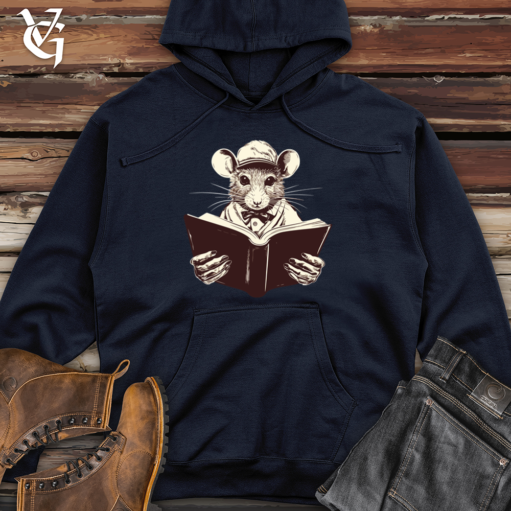 Viking Goods Rat Book Quest Midweight Hooded Sweatshirt Classic Navy / L