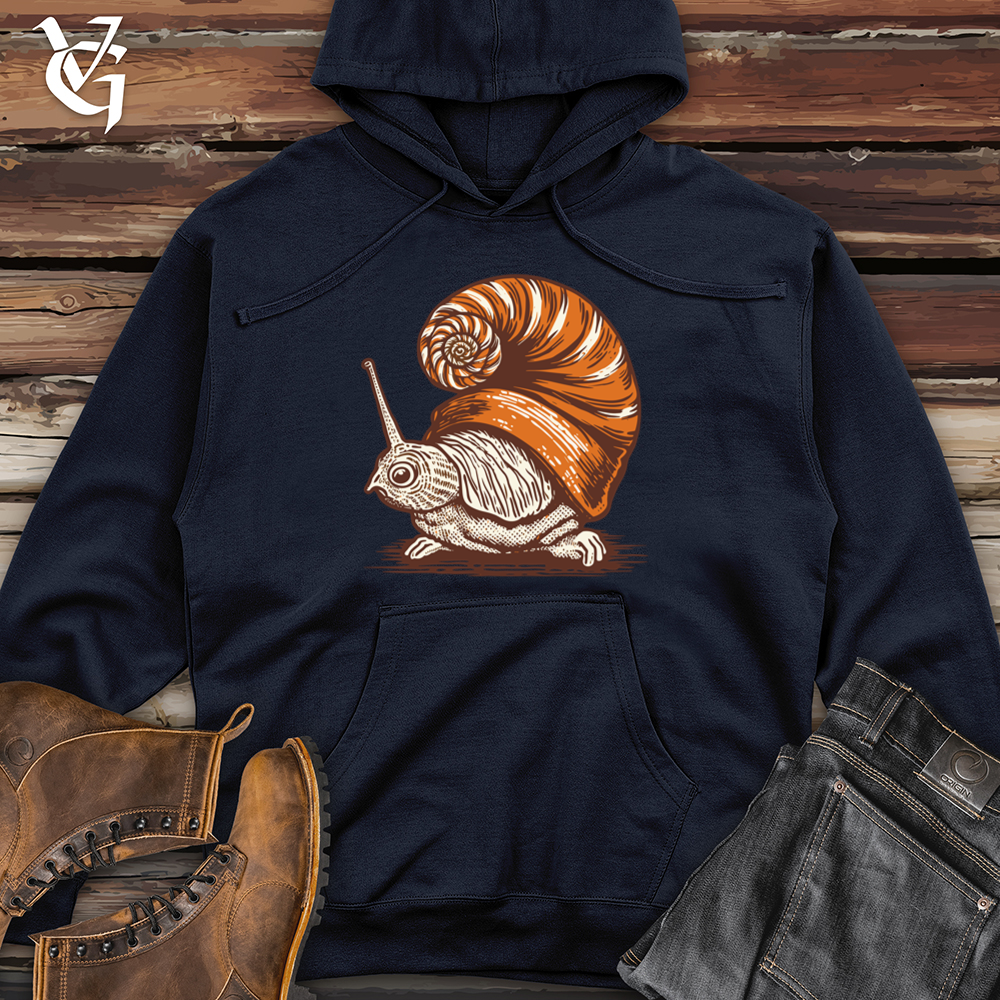 Viking Goods Snail Shell Elegance Midweight Hooded Sweatshirt Classic Navy / L