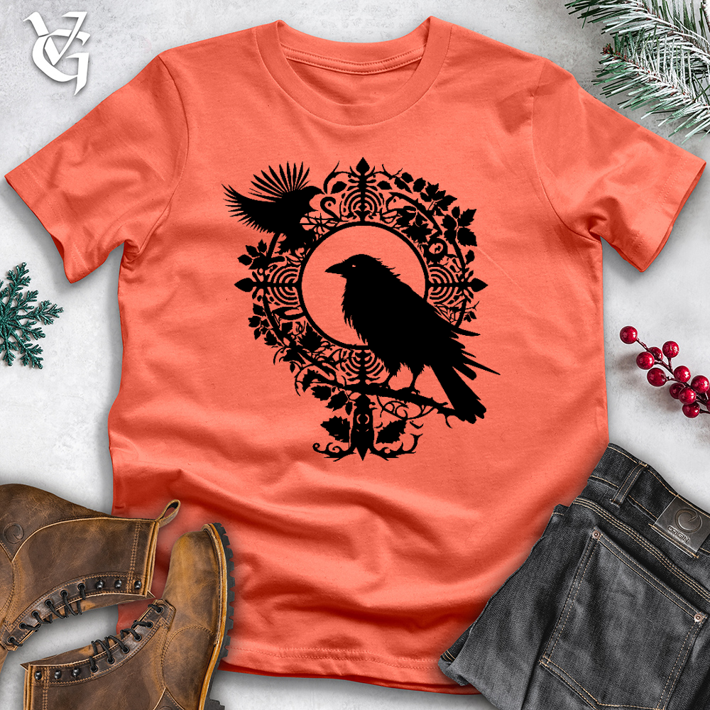 Viking Goods Raven and Vegvisir Cotton Tee Coral / L