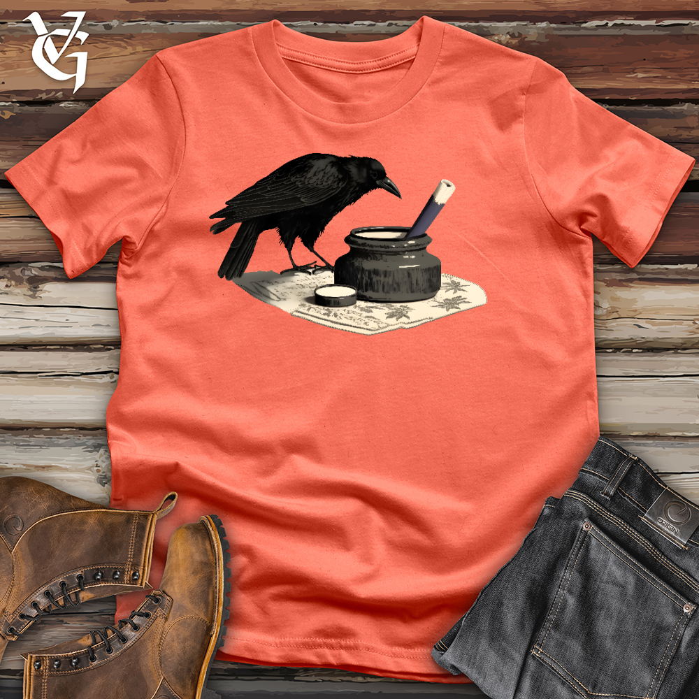 Viking Goods Raven Ink Cotton Tee Coral / L