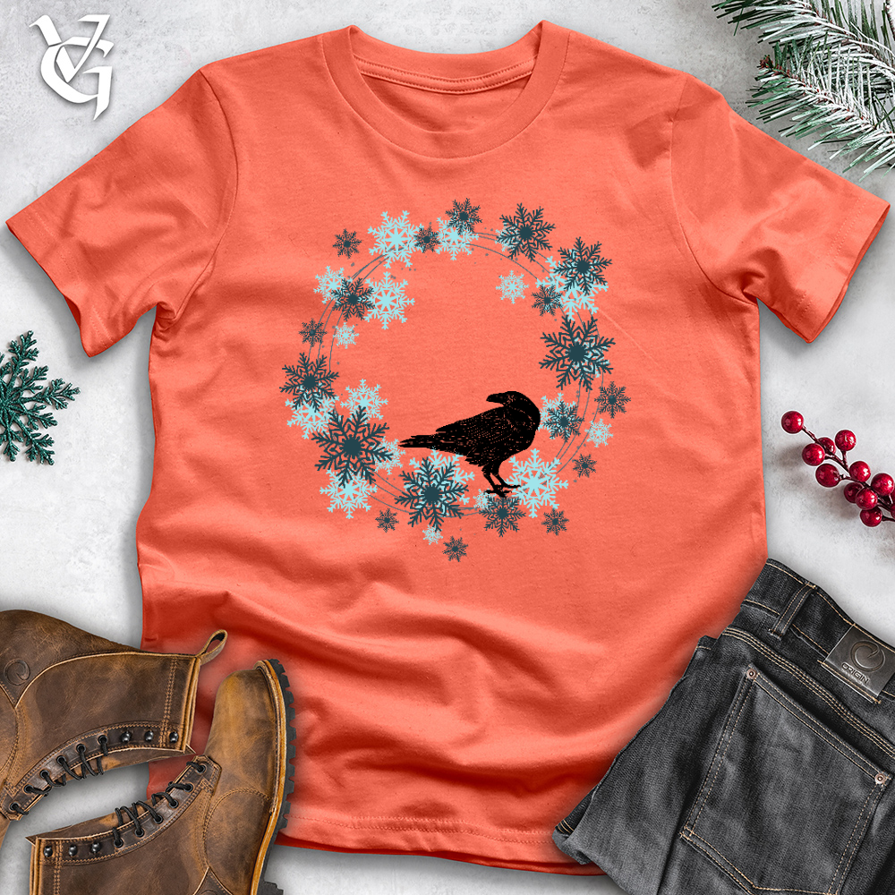 Viking Goods Snowflake Wreath Cotton Tee Coral / L
