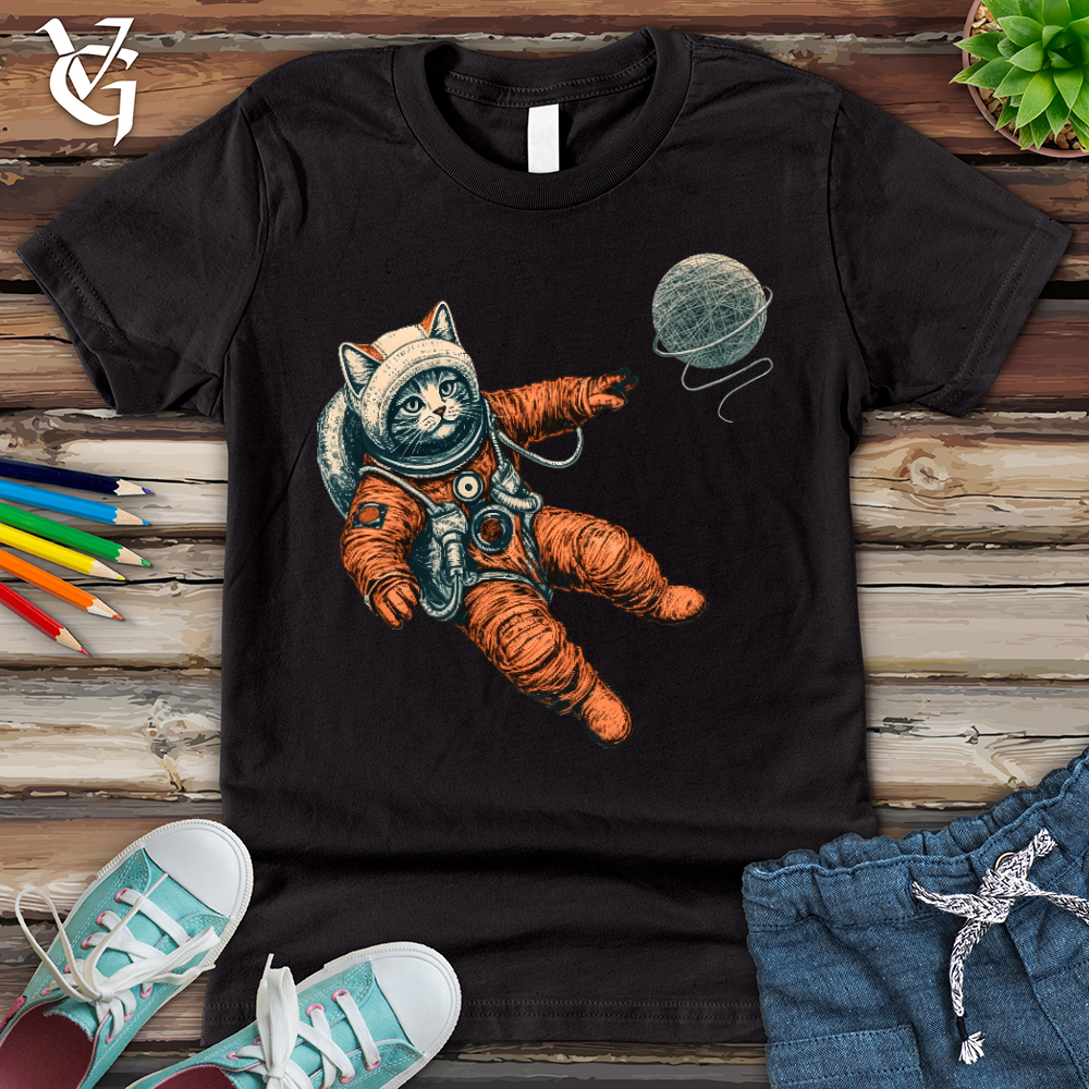 Viking Goods Astronaut Kitty Youth Tee Dark Grey / L