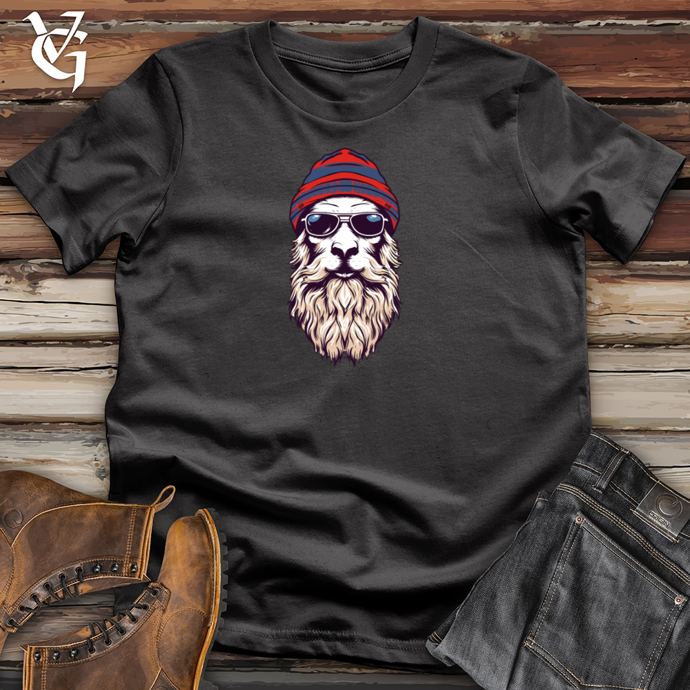 Viking Goods Beanie Llama Dreams Cotton Tee Dark Grey / L