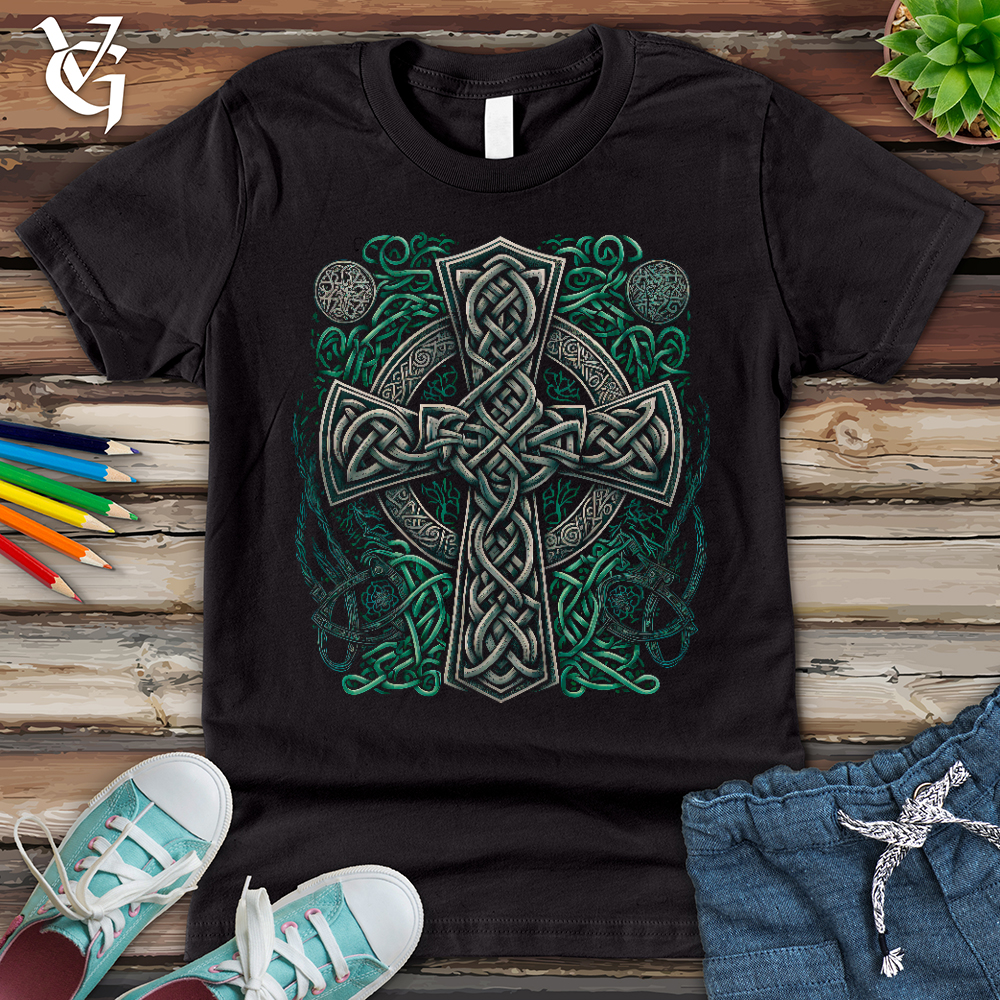 Viking Goods Celtic Crosses Youth Tee Dark Grey / L