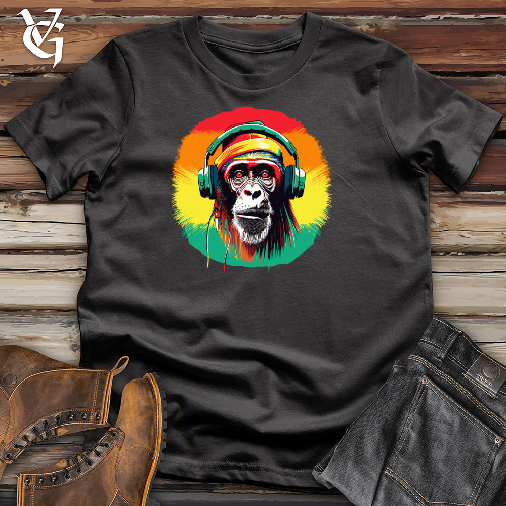Viking Goods Chimpanzee Music Headphones Cotton Tee Dark Grey / L