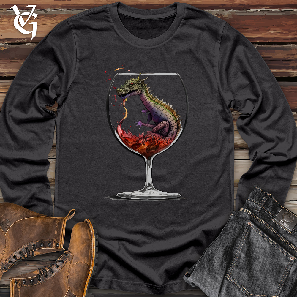 Viking Goods Dragons Drink Long Sleeve Dark Grey / L