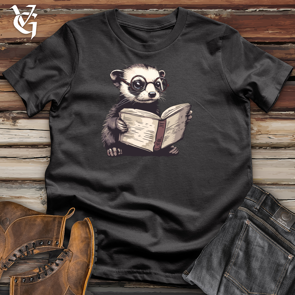 Viking Goods Ferret Reader Cotton Tee Dark Grey / L