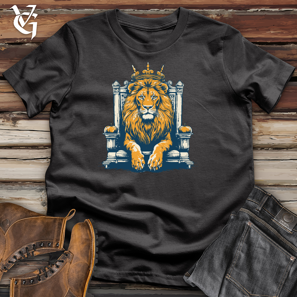 Viking Goods Lion With Crown Cotton Tee Dark Grey / L