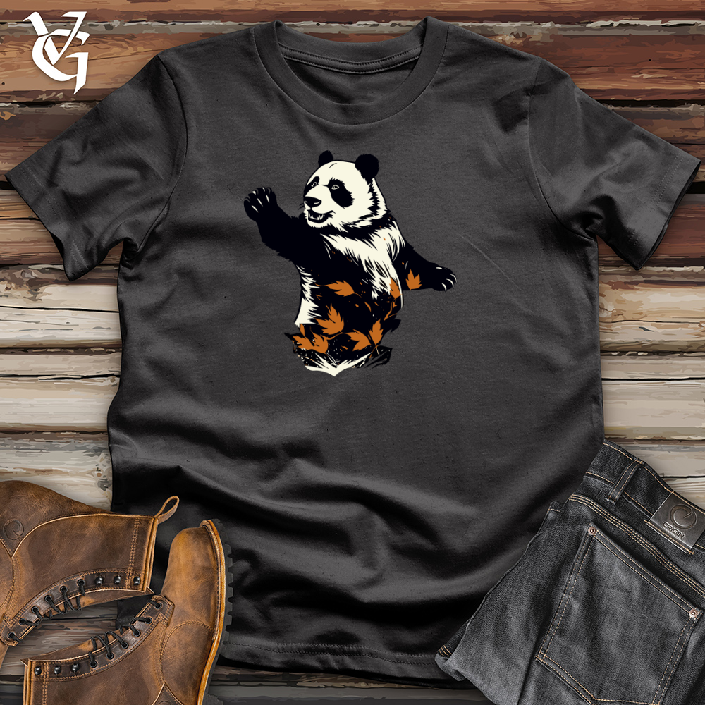 Viking Goods Panda Leaf Swirl Cotton Tee Dark Grey / L